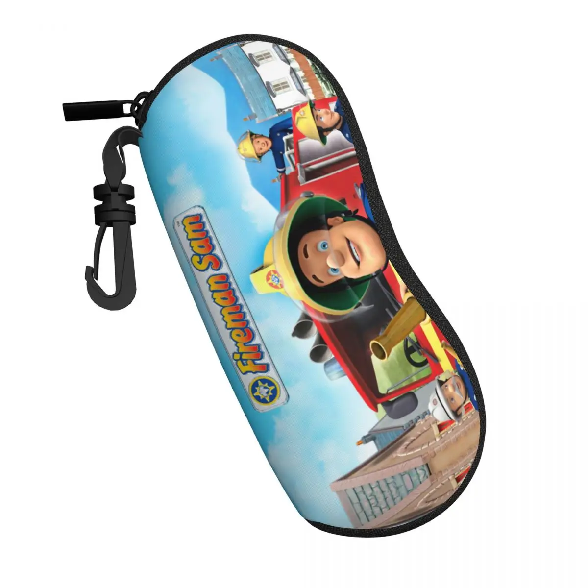 Custom Fireman Sam Glasses Case Cool Cartoon Firefighter Shell Eyeglasses Case Sunglasses Box