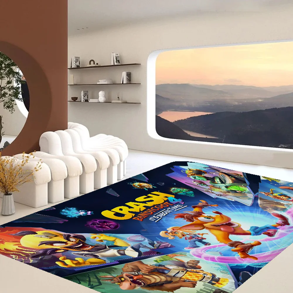 Crash Bandicoot Floor Mat INS Style Soft Bedroom Floor House Laundry Room Mat Anti-skid Household Carpets