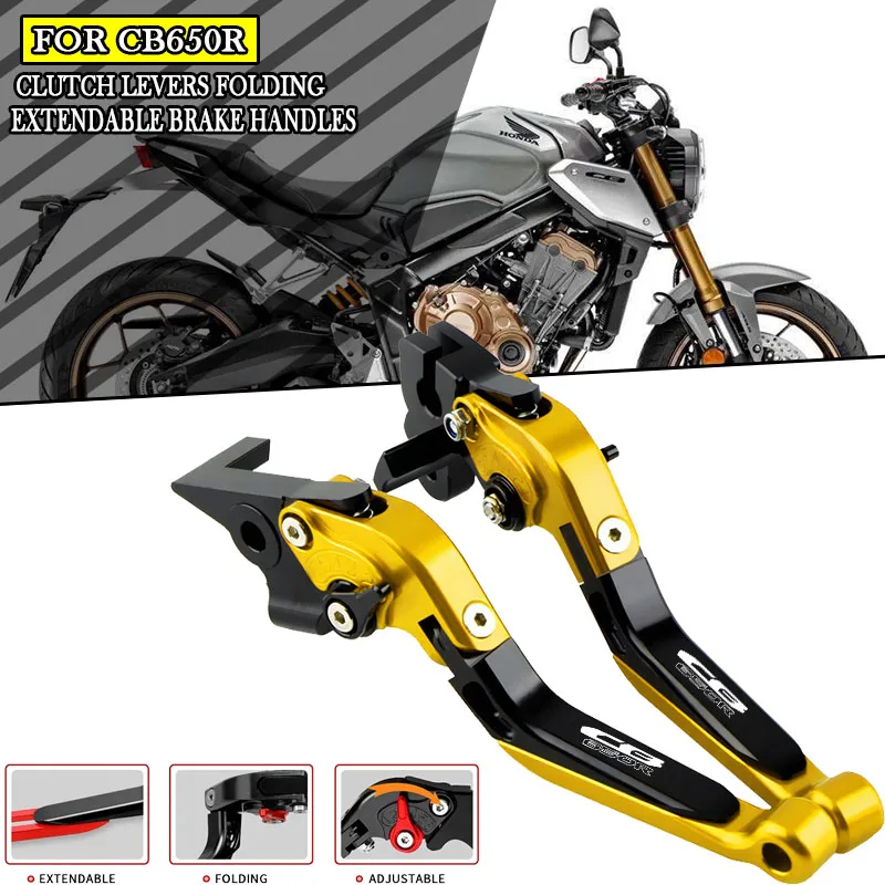 ل CB650R E-Clutch 2024- عتلات القابض ل CB 650R CB 650 R مقابض الفرامل القابلة للطي القابلة للتمديد