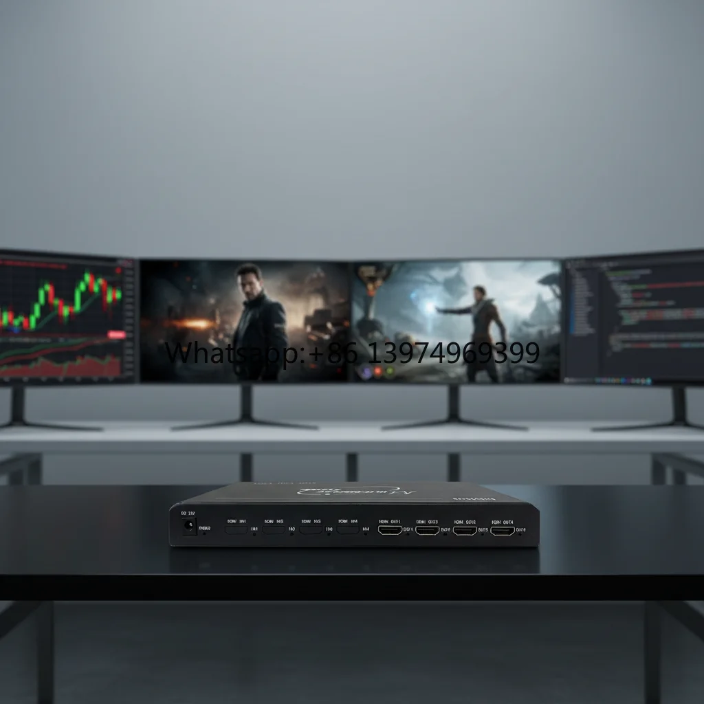 Video Wall Controller: HDMI 2.0 Input, 4 Outputs, 4K60 Support, Multi-Splicing for LCD Video Walls/Ads
