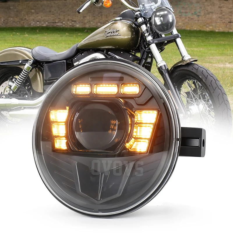 

STLF Motorcycle 7 Inch Headlight with DRL High Low Beam for Shadow Triumph Cafe RaceR
