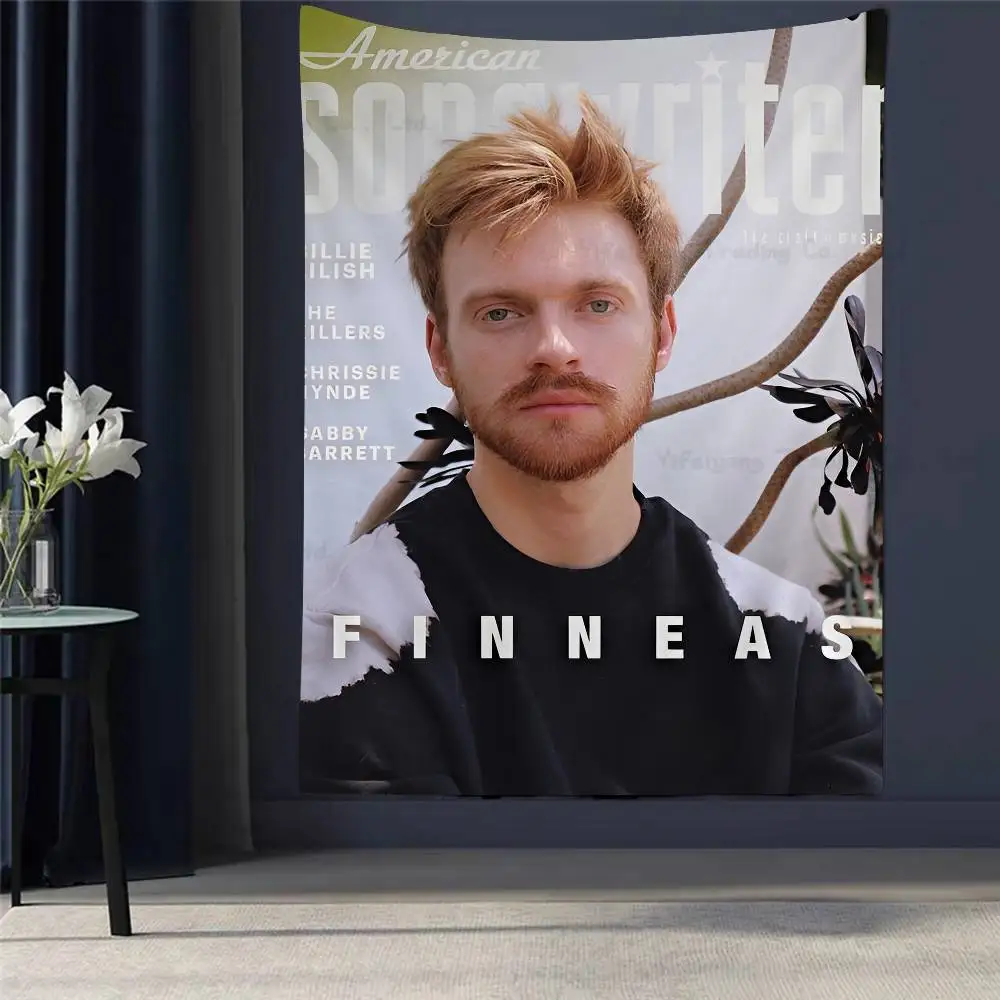 

F-Finneas Singer Cartoon Tapestry Hippie Flower Wall Carpets Dorm Decor Art Home Decor