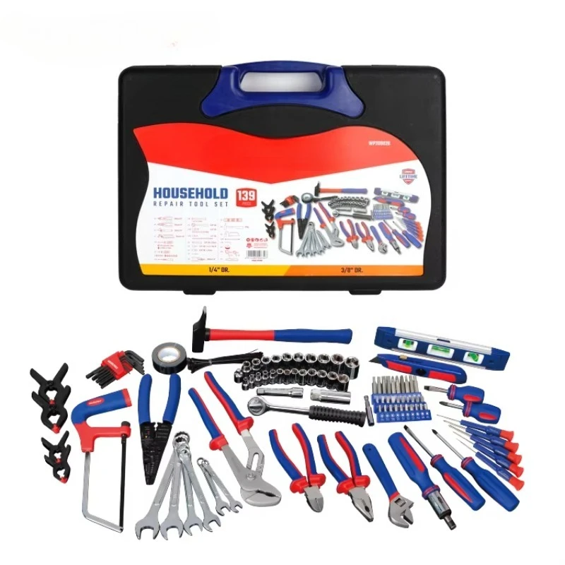 139 PCS General Household Hand Tool Kit with Storage Case Practical Tool Sets for Household Use