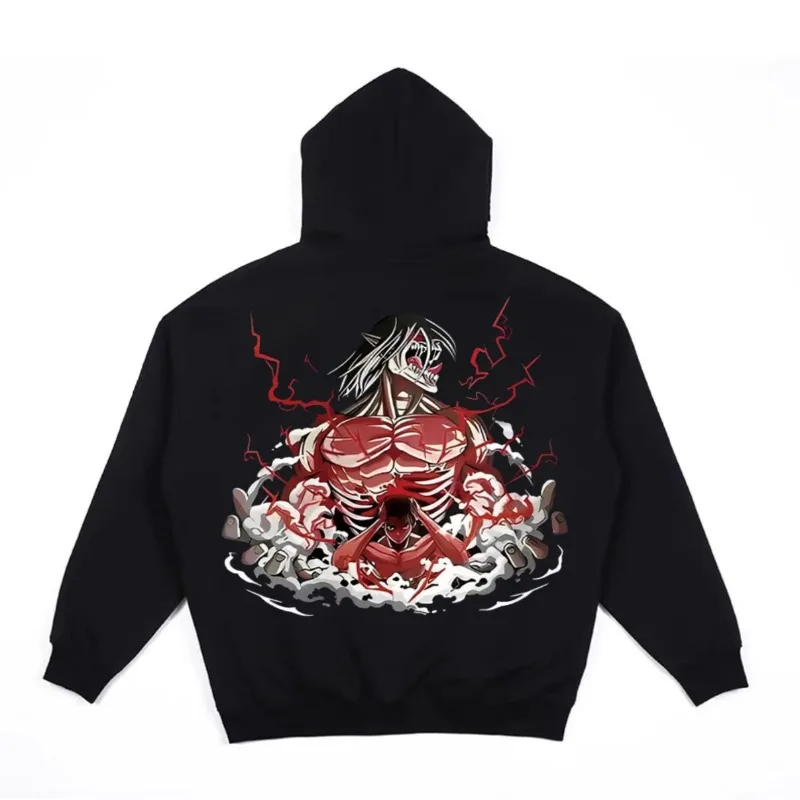 

2025 New Classic Anime Printed Men's and Women's Cotton Hoodie Loose Warm Sports Shirt Long Sleeve Fleece Casual Pullover