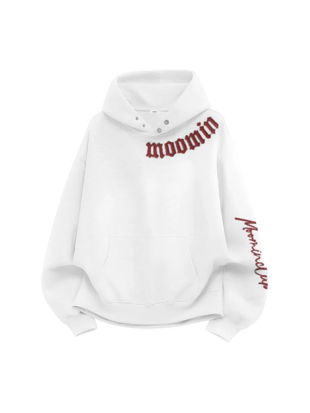 

Худи большого размера в американском ретро-стиле с буквенным принтом, унисекс, на флисовой подкладке, с двойной застежкой на пуговицах, уникальный топ для весны