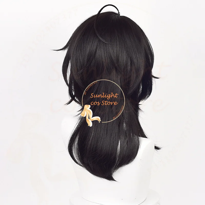 Sakuma Rei Cosplay Wig Game  ES Sakuma Rei 45cm Black Hair Heat Resistant Men Party Wigs In stock + Free Wig Cap