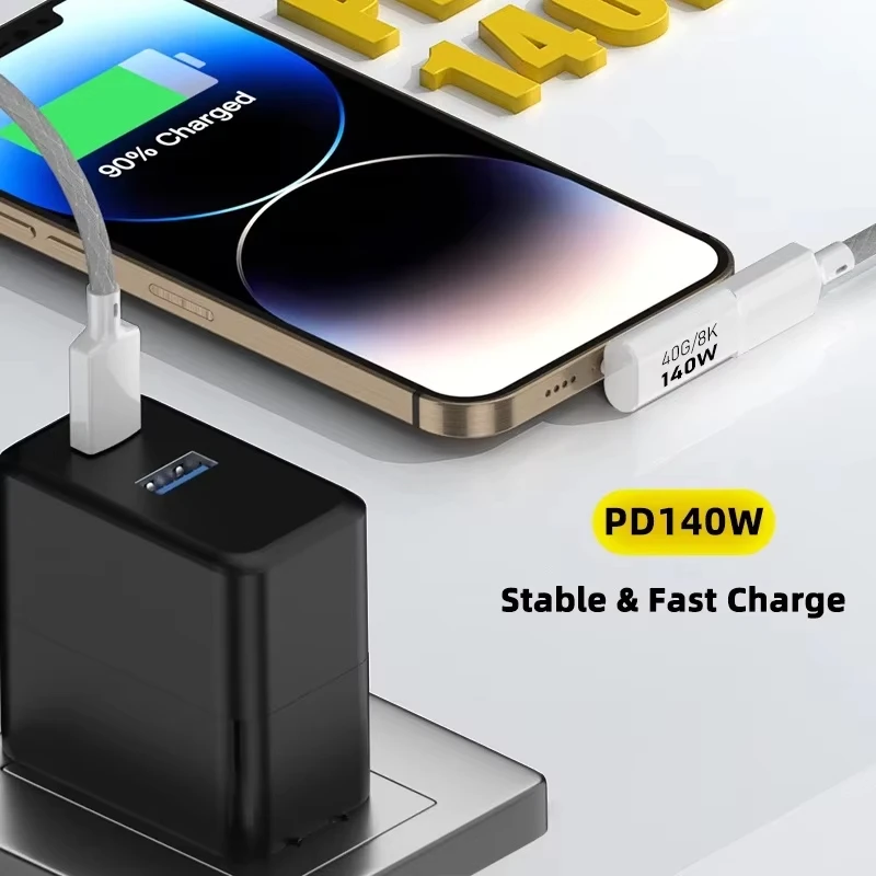 NNBILI PD140W USB4.0 Type-C To C Fast Charging Adapter Converter 40Gbps Data Connector 8K@60Hz USBC OTG Adapter For MacBook ﻿