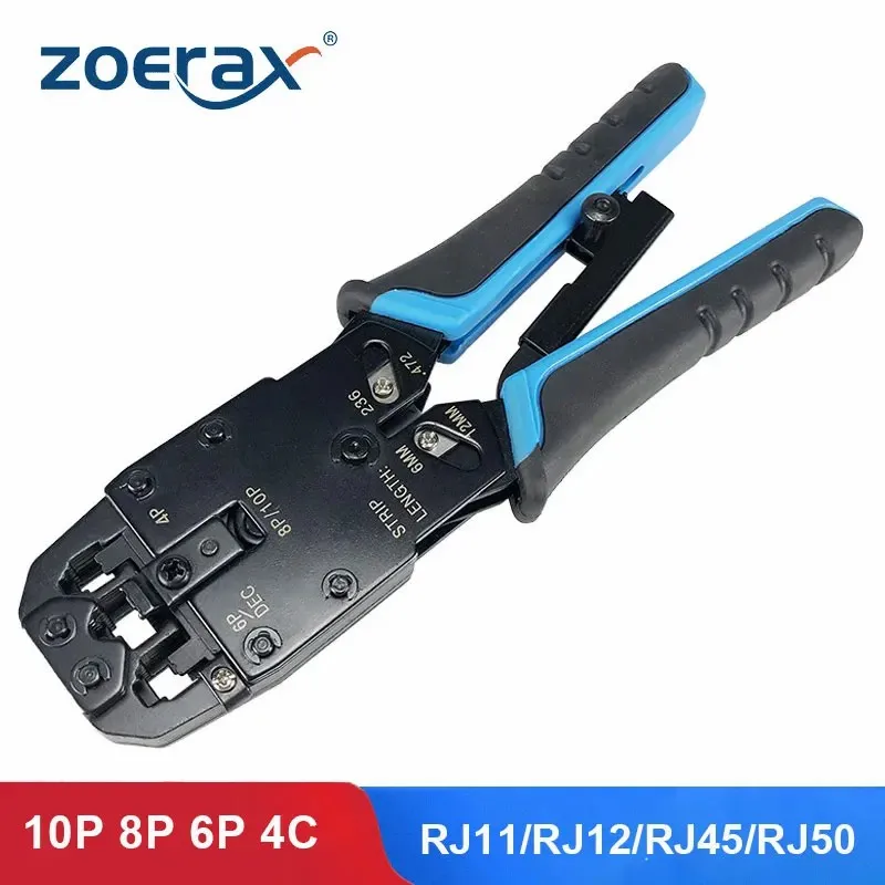 

ZoeRax RJ11 / RJ12 / RJ45 / RJ50 8P 10P 6P 4C Network LAN Wire Crimp Tool Connector Net Crimper Pliers