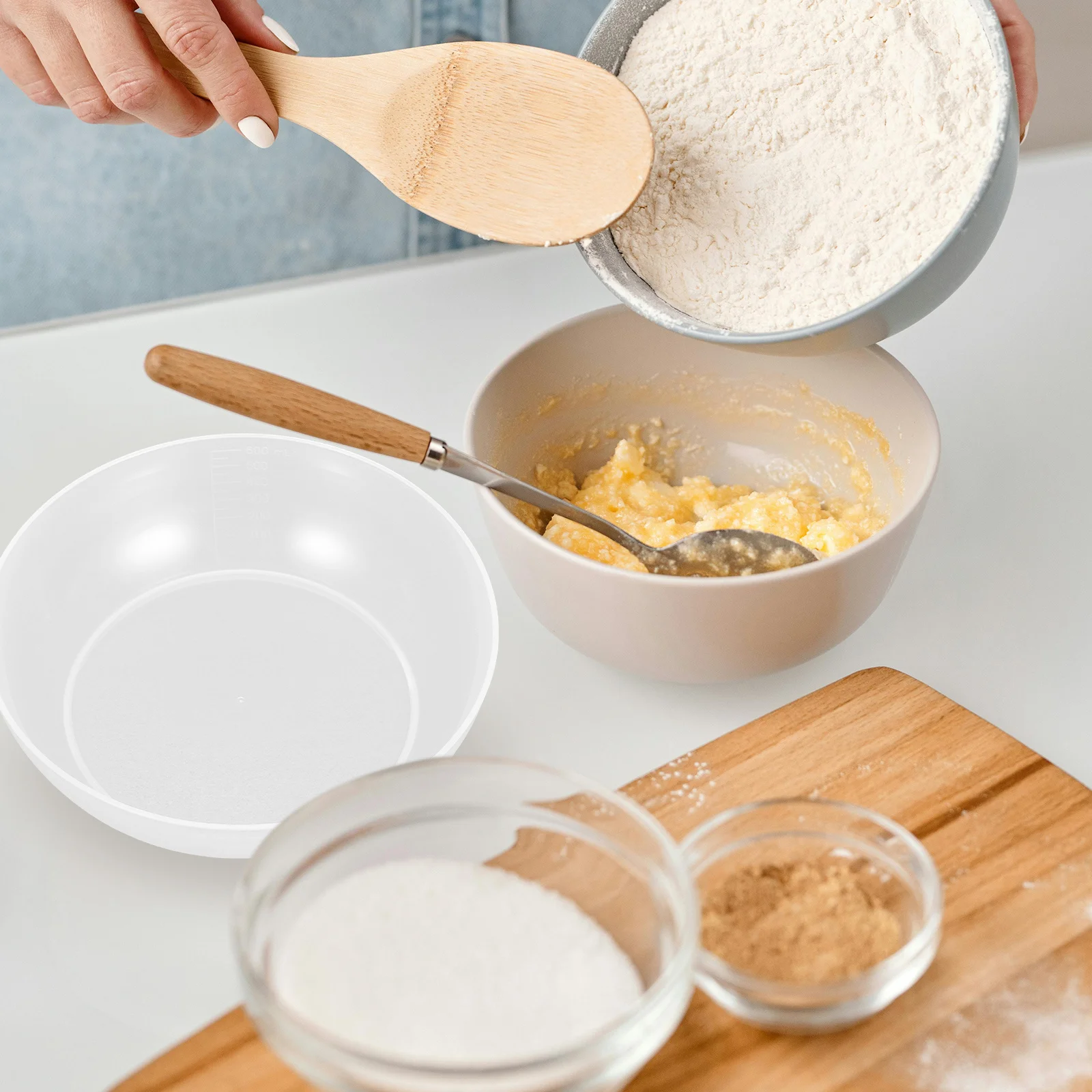 

Food Scale Tray Wear-Resistant Transparent Plastic Kitchen Weighing Tray for Jewelry Food Measurement Weighing Cup