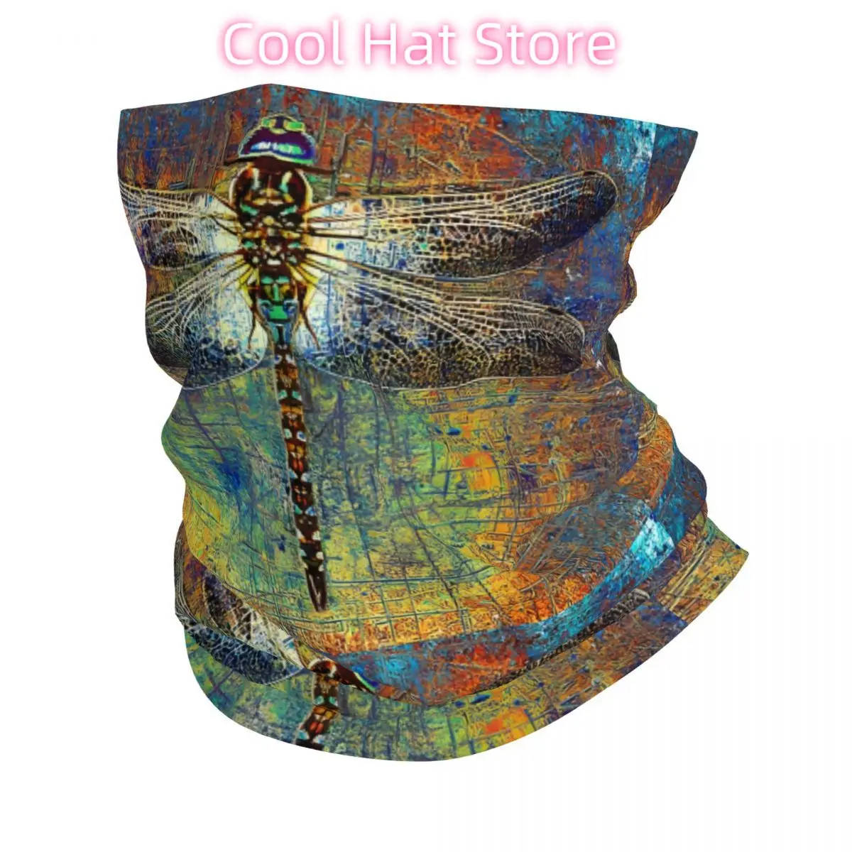 

Dragonflies Themed Dragonfly Bandana Neck Cover Printed Wrap Scarf Multi-use Cycling Riding for Men Unisex Thin