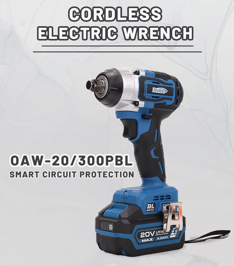 EDON 1/2 inch 21v electric 300 nm torque cordless impact wrench 2400rpm high speed 4.0AH Battery