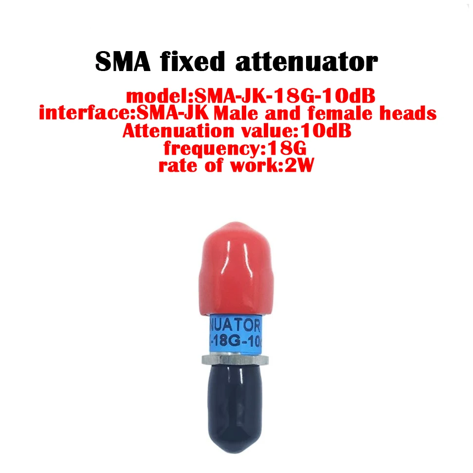 Attenuator SMA 2W coaxial attenuator 1 3 6 10dB 18G RF signal attenuator