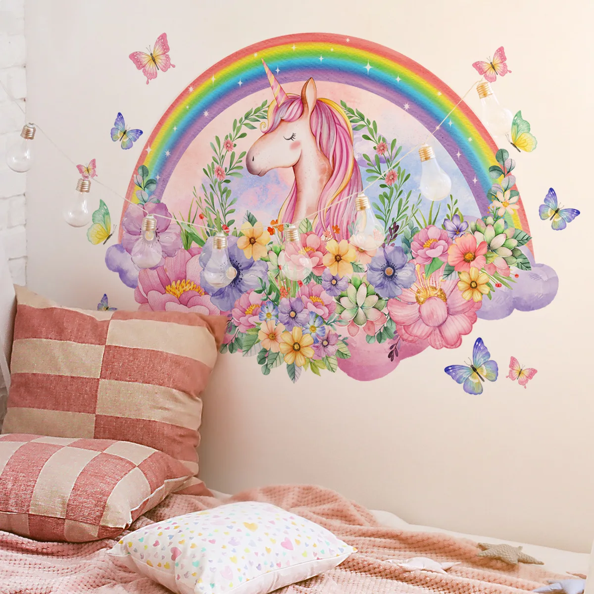 Large Unicorn Vinyl Child Wall Stickers For Baby Girl Room Decor Bedroom Accessories Adhesive Wallpaper Wall Decal  Room Decor