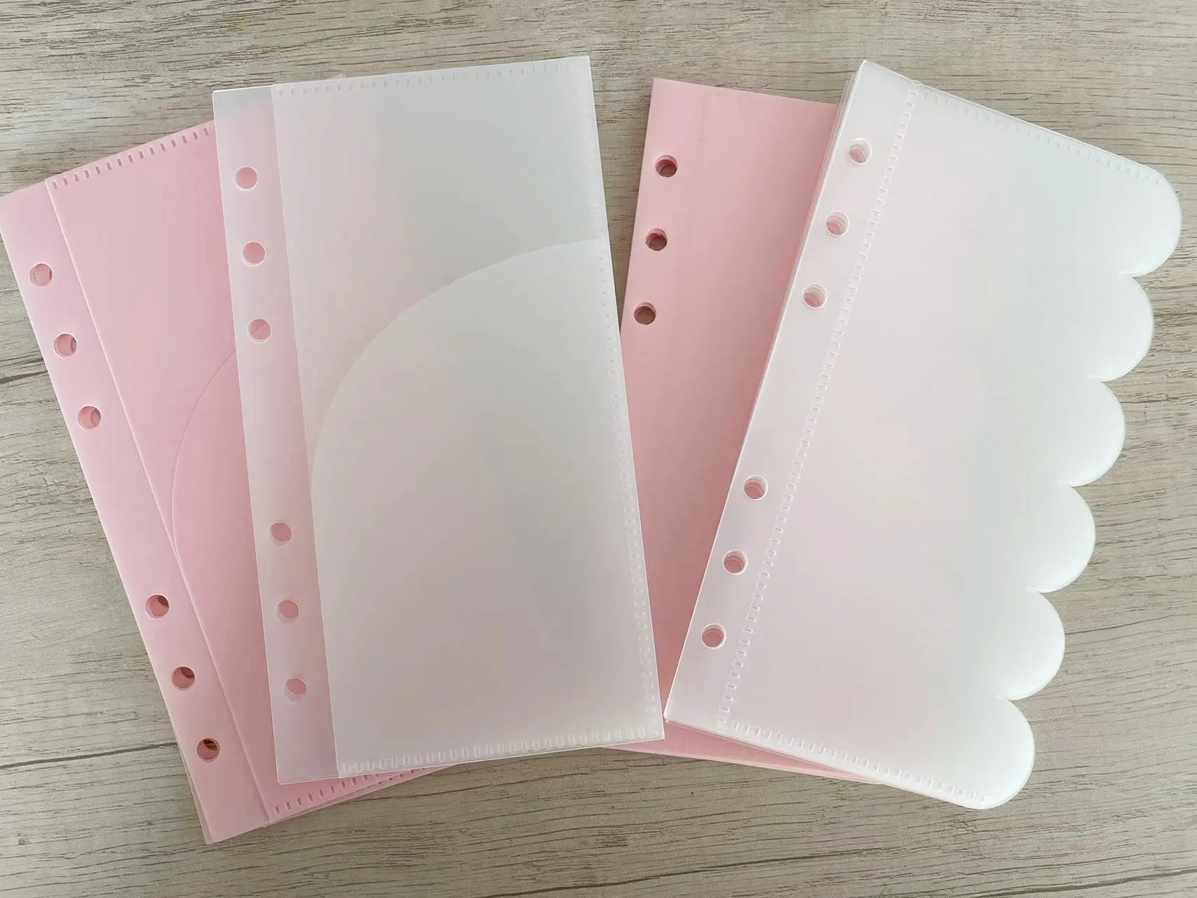 A6 Binder Pockets Binder Folders for Notebook Divider Page Waterproof PVC Leaf Document Filing Bag