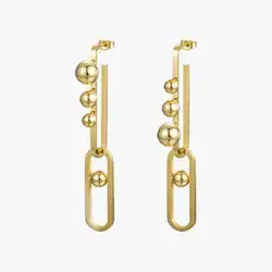 Enfashion Jewelry U and Ball Drop Earrings For Women Earings Fashion Jewelry Long Earrings Oorbellen Voor Vrouwen EB181049