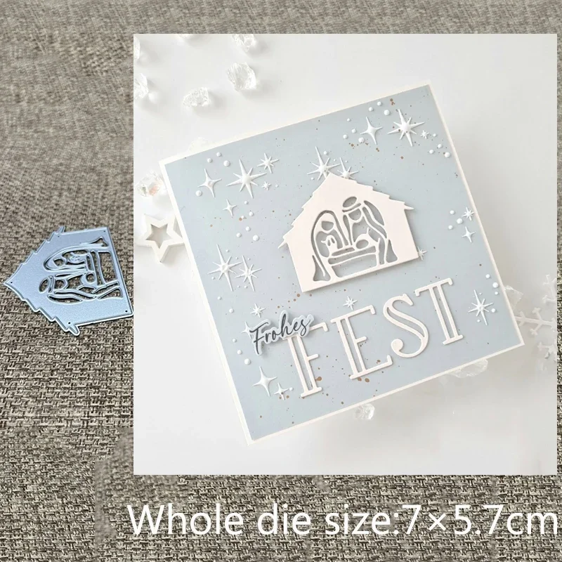 XLDesign Craft Metal stencil mold Cutting Die Little nativity scene scrapbook die cut Album Paper Card Craft Embossing