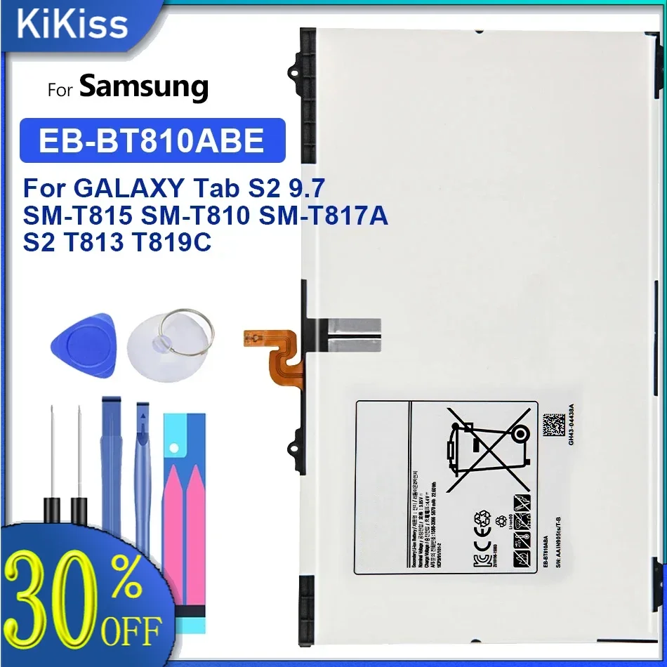 

Tablet Battery EB-BT810ABE EB-BT810ABA For Samsung GALAXY Tab S2 9.7 SM-T815C SM-T810 SM-T817A SM-T813 SM-T819C 5870Mah