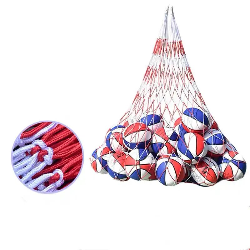 Portable Carry Net Bag Balls Volleyball Outdoor Durable Standard Nylon Thread Soccer Basketball Hoop Mesh Net