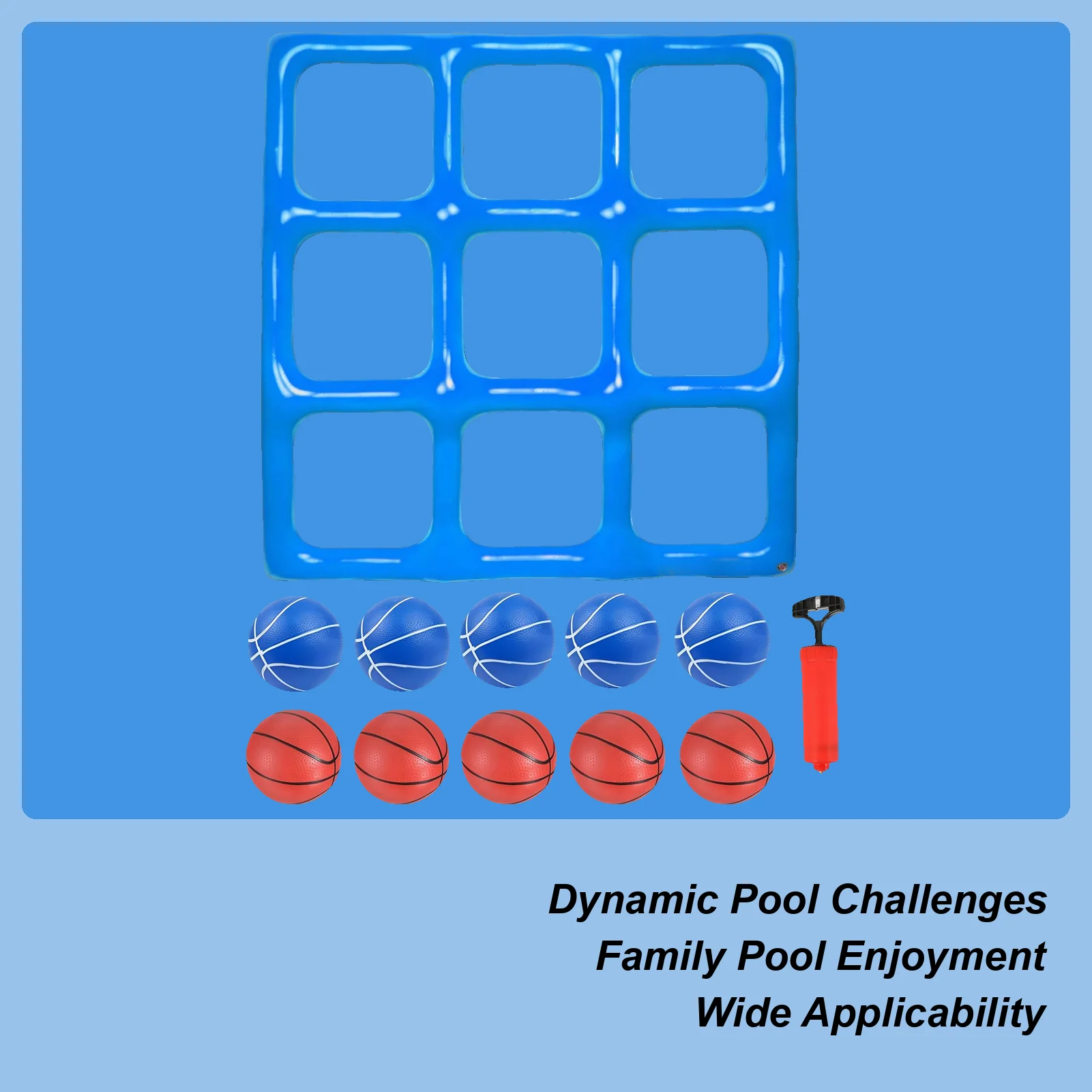 

Игра в бассейн, надувная игра в бассейн, водонепроницаемая интерактивная игрушка с 10 шариками для взрослых и детей на заднем дворе, для подростков на открытом воздухе