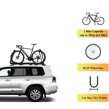 Factory Hot Sale Detachable Light Bar Roof Carrier With Anti-Theft Features Car Top Bike Rack