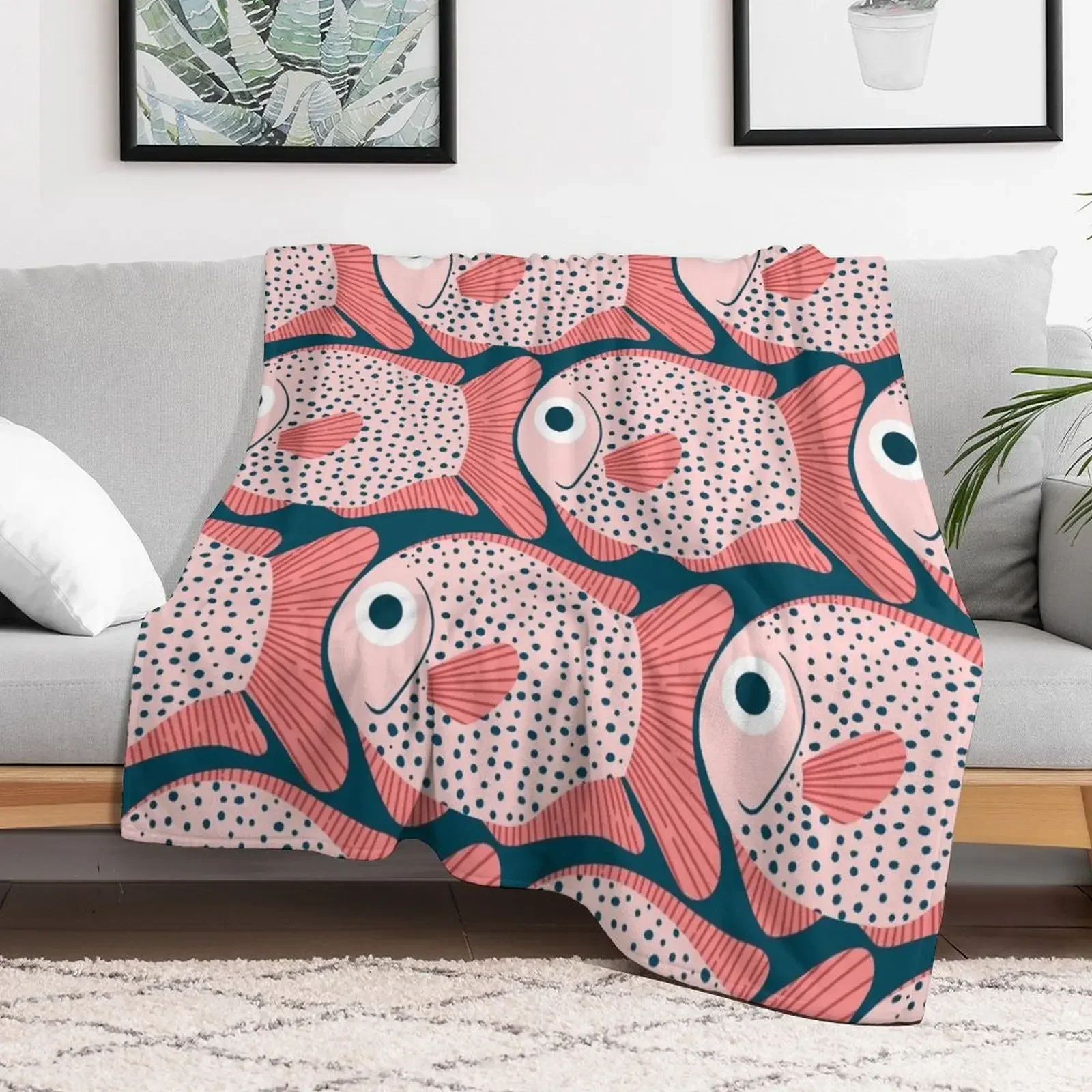 

Fish pattern Throw Blanket Quilt Bed Fashionable Sleeping Bag Blankets