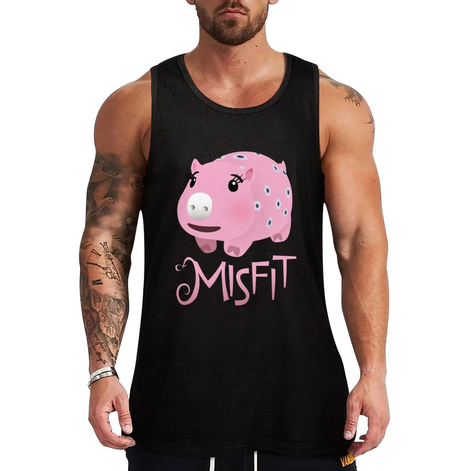 

Misfit - Pig Without a Slot Tank Top Vests gym accessories man male top sleeveless man shirts