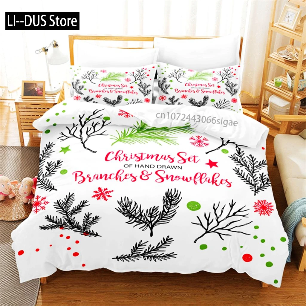 

Christmas Snowman, Tree Bedding Set Duvet Cover Set 3d Bedding Digital Printing Queen Size Bedding Set Fashion Design