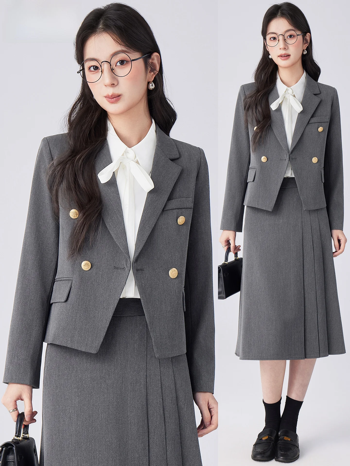 

Костюмный комплект для женщин: пиджак и брюки для студенток, для деловых встреч, собеседований, офиса, модная деловая одежда