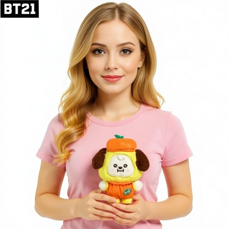 Новый BT21 13 см оранжевая серия плюшевые игрушки аниме мультфильм плюшевый брелок рюкзак кулон BTS периферийные устройства мягкие игрушки кукла подарок Новый BT21 13 см оранжевая серия плюшевые игрушки аниме мультфильм плюшевый брелок рюкзак кулон BTS периферийные устройства мягкие игрушки кукла подарок