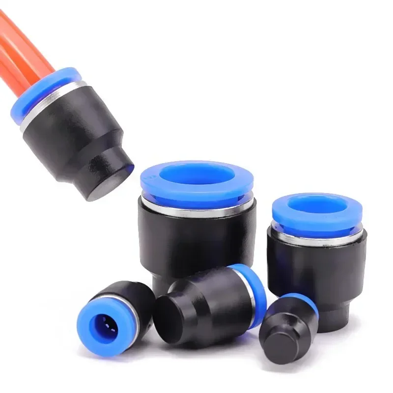 20/100 PCS Air Hose Sealing Connector PP PPF 4mm 6mm 8mm 10mm 12mm 16MM Pneumatic Connector Quick Plug Plastic Plug Pipe Plug