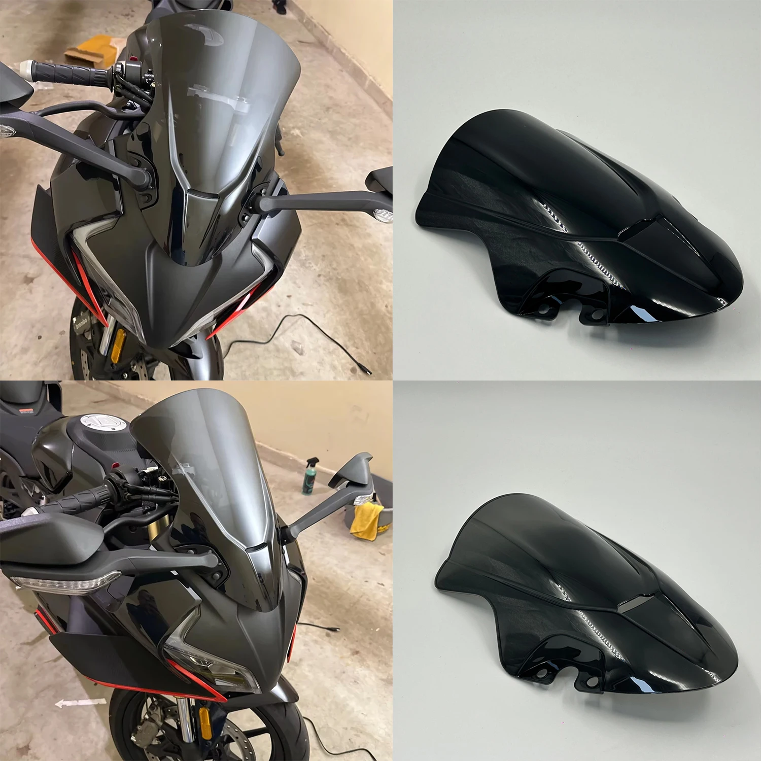 Motorcycle Double Bubble WindScreen Screen For 2022 2023 2024 CFMOTO 450SR 450ss CF450SR 450SS Racing Windshield Wind Deflectors