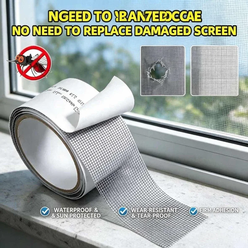 Window Screen Tape Anti-mosquito Screen Repair Subsidy Door Curtain Mosquito Net Hole Patch Repair Self-adhesive Screen Tapes