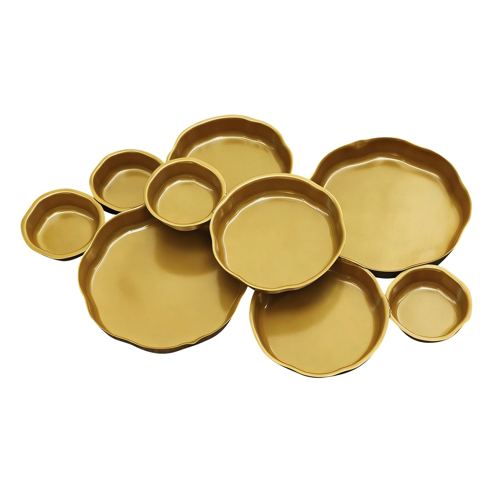 

22-дюймовая декоративная тарелка для десерта с девятью сетками, алюминиевый поднос для сервировки закусок, миска, поднос для гарктури, украшение дома, свадебные подарки