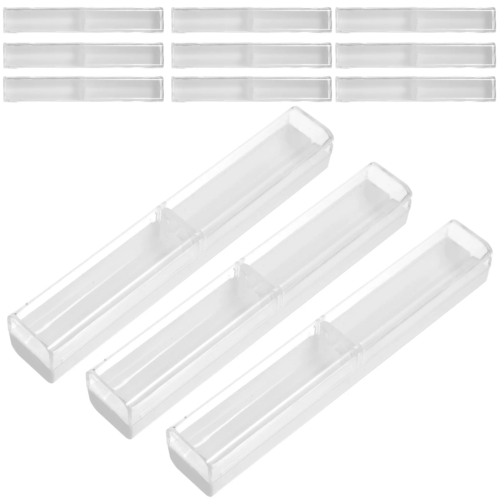 

12 Pcs Plastic Pen Box Empty Case Organizer Gift Boxes for Adults Fountain Holder Single