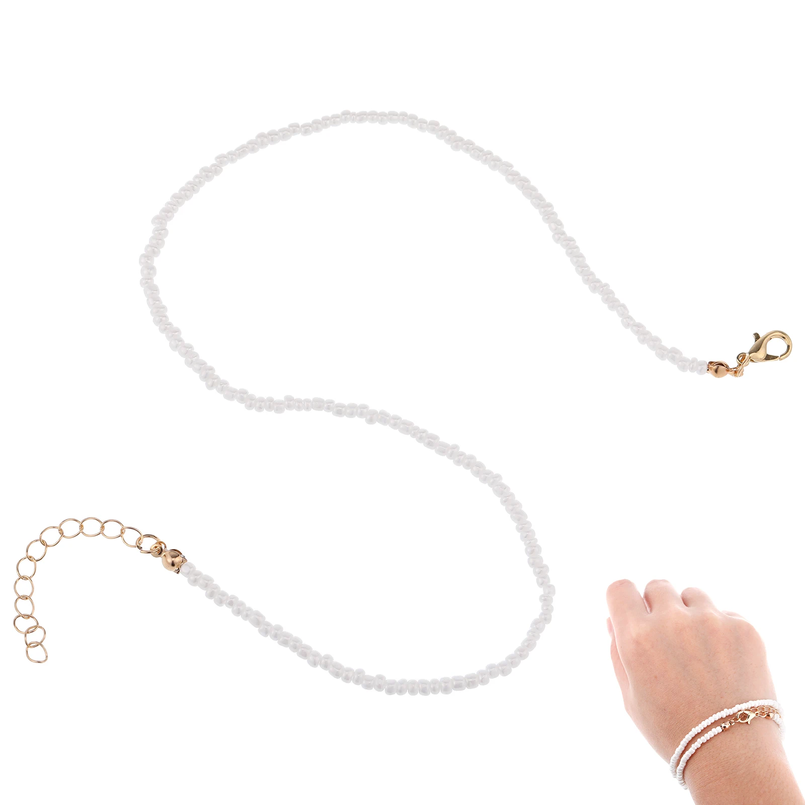 

Colorful Bead Necklace Women Girls Adjustable Chain Jewelry Elegant Design Long Wear Party Wedding Clavicle Necklace