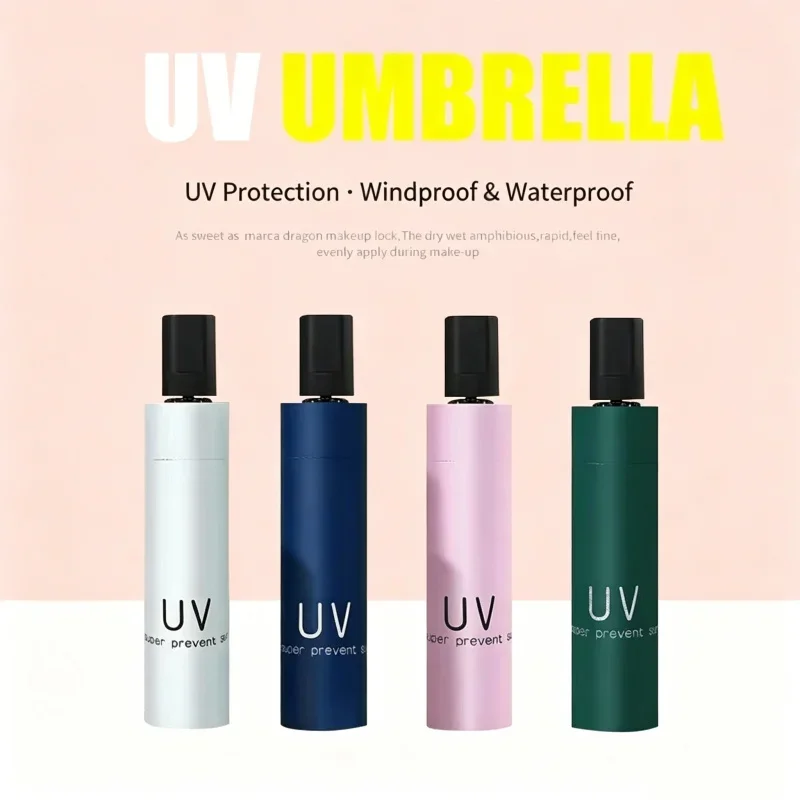 Bestseller UV Protection Folding Umbrella Windproof Dual Use Rain Parasol Large Anti Ultraviolet Portable Black Coating Umbrella
