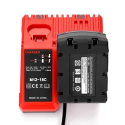 Professional M12-18C Li-ion Battery Charger for Milwaukee 12 V 14.4V 18V C1418C 48-11-1815/1828/1840 M18 M14 M12 Lithium Battery