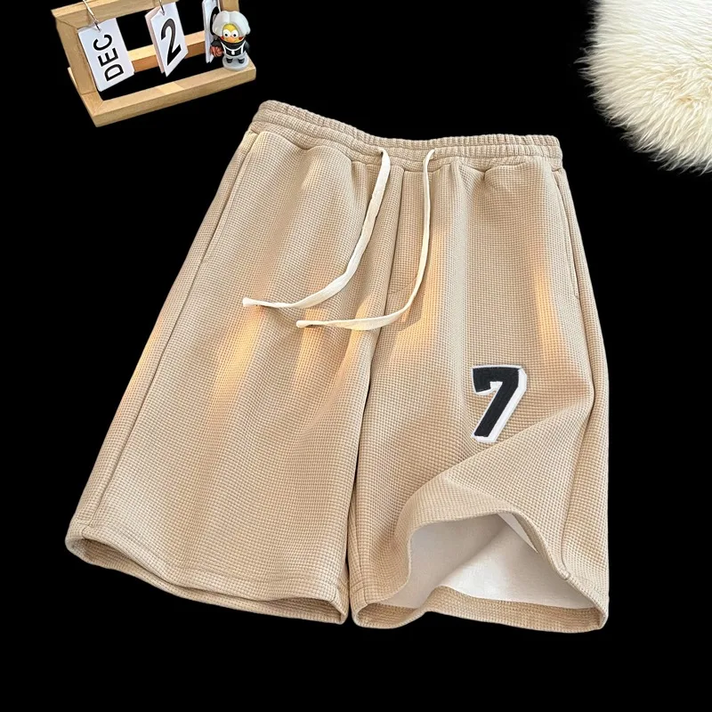 

Men's Shorts Waffle Men's Capris Athletic Pants Casual Pants Men's Pants Thin Style Basketball Shorts