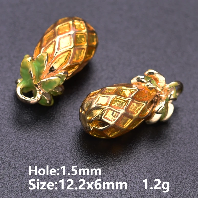 5pcs Cute Fruit Charm Pendants for DIY Jewellery Making