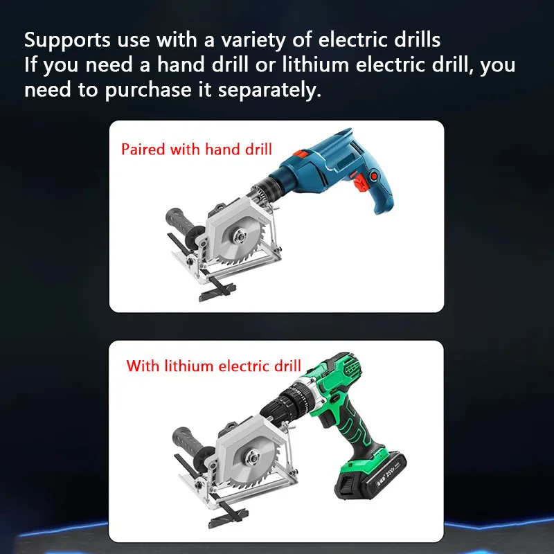 Electric Hand Drill to Electric Saw Conversion Cutting E lectromechanical Circular Saw Conversion Connection Set Tool