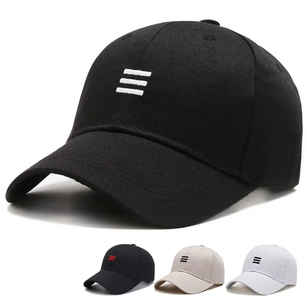 

Three Horizontal Bars Sunscreen Peaked Cap Adjustable Cotton Adjustable Men's Sports Cap Breathable Trendy Fashion Baseball Cap