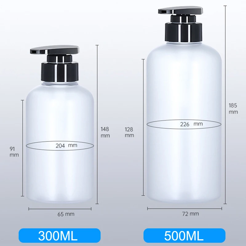1 pz Riutilizzabile Vuoto Shampoo Balsamo Dispenser di Lavaggio Del Corpo 300/500ML Contenitore Bottiglia di Sapone Da Bagno Doccia Pompa sapone liquido
