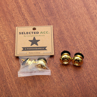 2PCS/set Guitar Strap Button Locks Heavy Duty Metal Button Secure Screw Bass Ukulele Belt Buckle Buttons Guitar Accessories