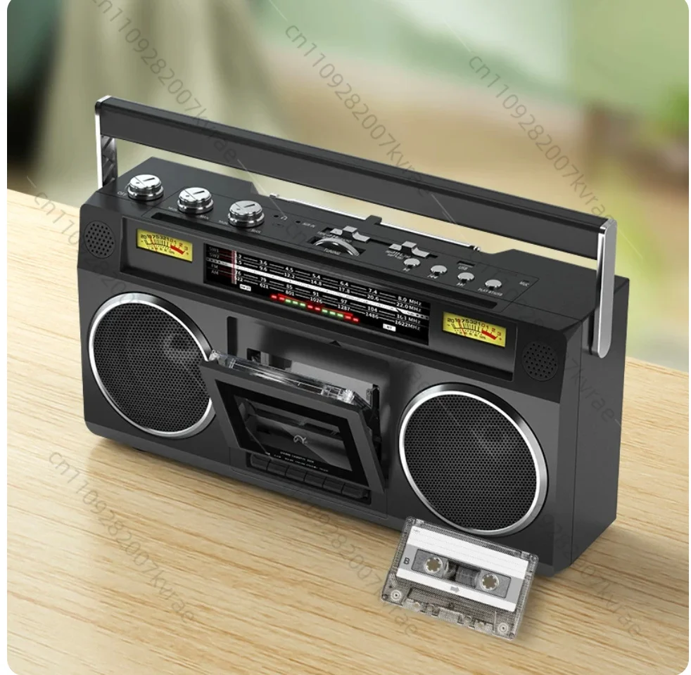 Vintage Tape Recorder Cassette Quad Speaker Stereo Old Man Student Bluetooth Full Band Radio