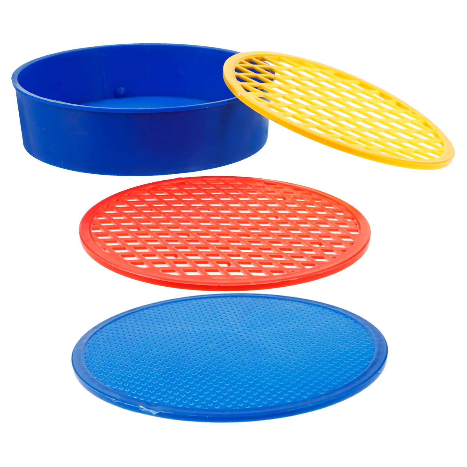 

1 Set of Garden Soil Sifter Soil Sifting Pan Plastic Garden Soil Sieve Gardening Manual Soil Strainer