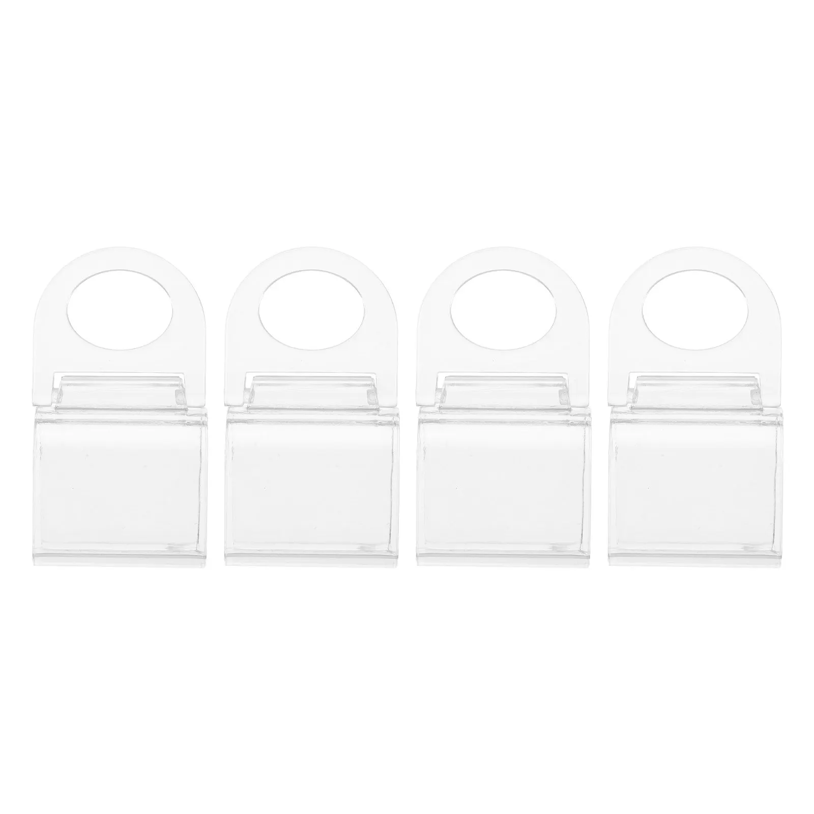 4Pcs Clear PVC Cordless Shade Lift Handle for Roller Blinds Pleated Window Shades - Smooth Grip Quiet Operation No