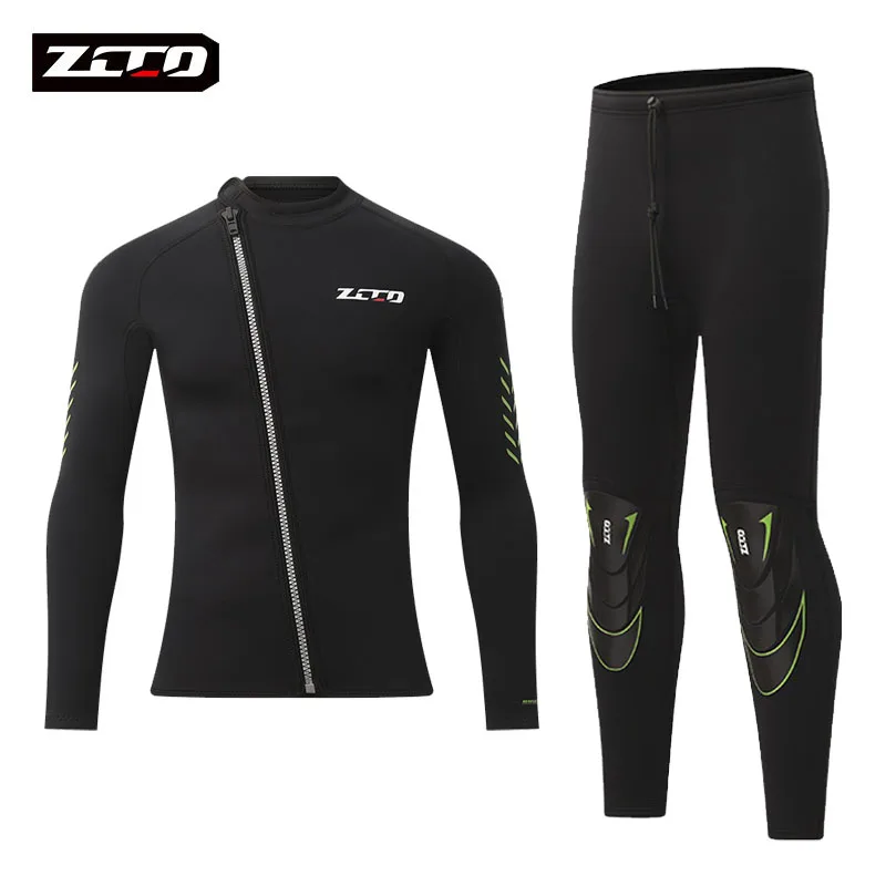 3mm Neoprene Wetsuit Women Men Split Diving Clothing Zipper Jacket Pants Swimwear Kayak Surfing Swimsuit Diving Suit