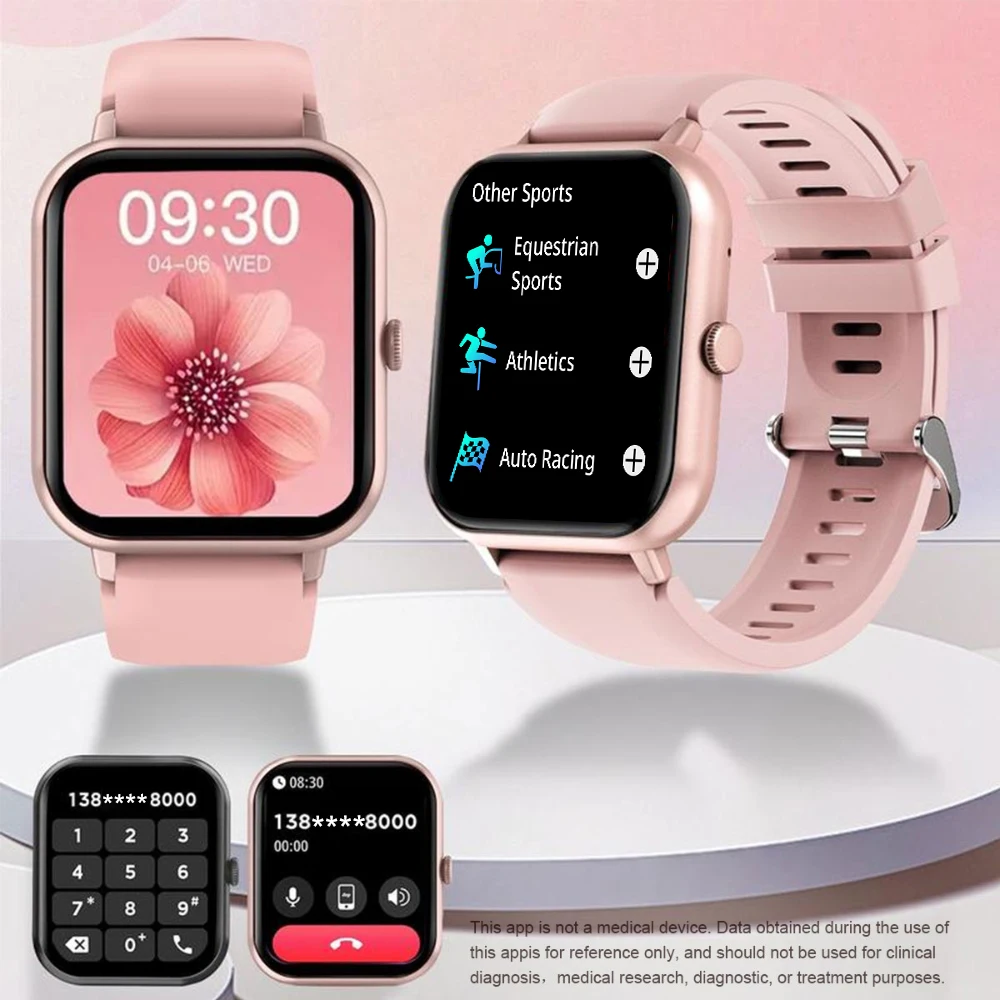 PEJE Smartwatch for Men & Women - 4.65cm Full Touchscreen with Call Functionality, 100+ Exercise Modes, Pedometer Distance Watct