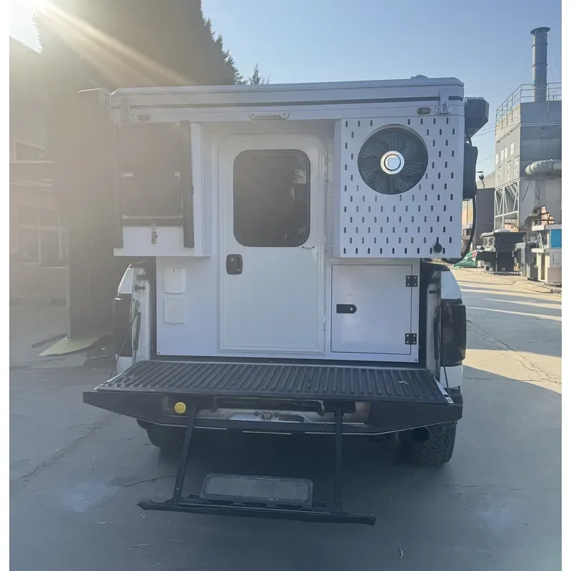 Outdoor Expedition Truck Rear Canopy with Expandable Pop up Roof Tent Waterproof Pickup Camper Box for Family Travel