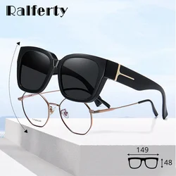 Ralferty-gafas de sol polarizadas de gran tamaño, protección UV400, Anti UVA, UVB, TR90, ligeras, se pueden cubrir